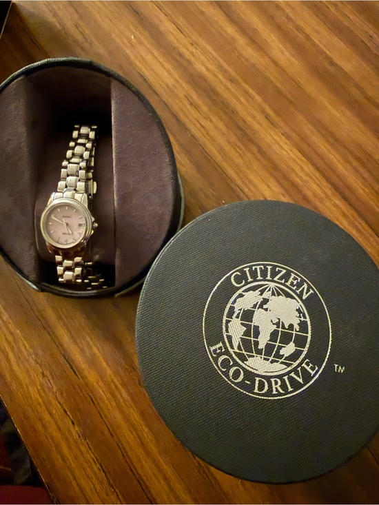 Citizen Other - Citizen Women's Silver Bracelet Watch with Light Pink Dial